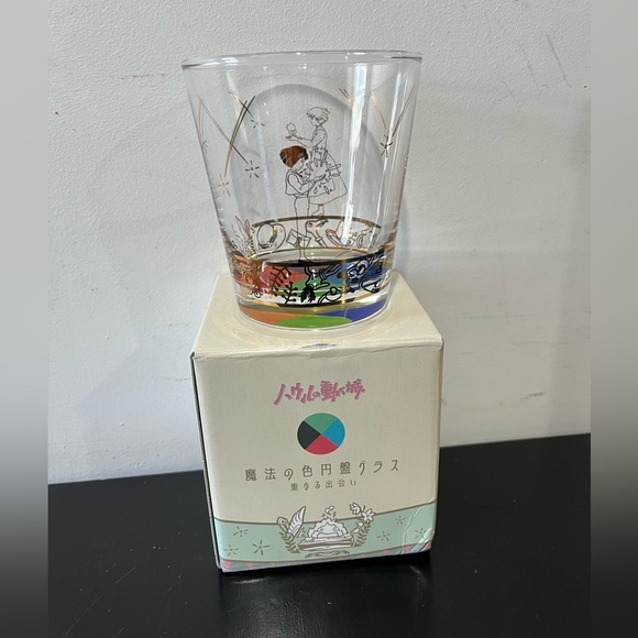 Firm! Studio Ghibli Howl's Moving Castle Gold Icons Glass Cup - Picture 6 of 10
